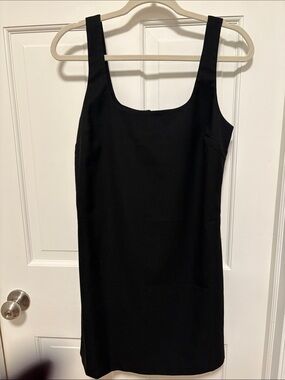 Banana Republic Black Square-Neck Mini Dress with Wide Straps